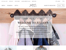 Tablet Screenshot of julianstyle.com